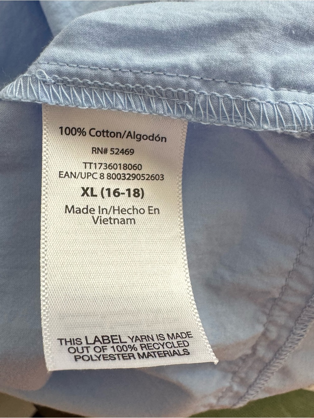 Time and Tru Cotton Eyelet A-Line Midi Skirt XL Light Blue Elastic Waist Pockets - Picture 13 of 16